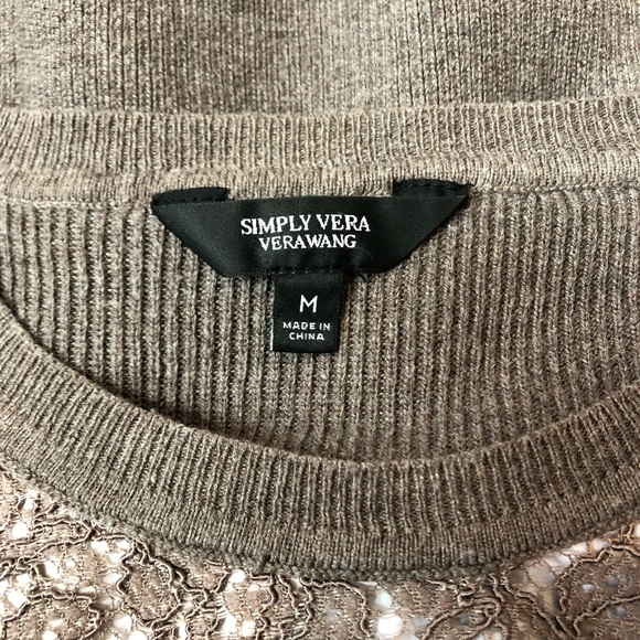 Simply Vera Vera Wang Mixed Media Sweater Medium - Picture 5 of 15